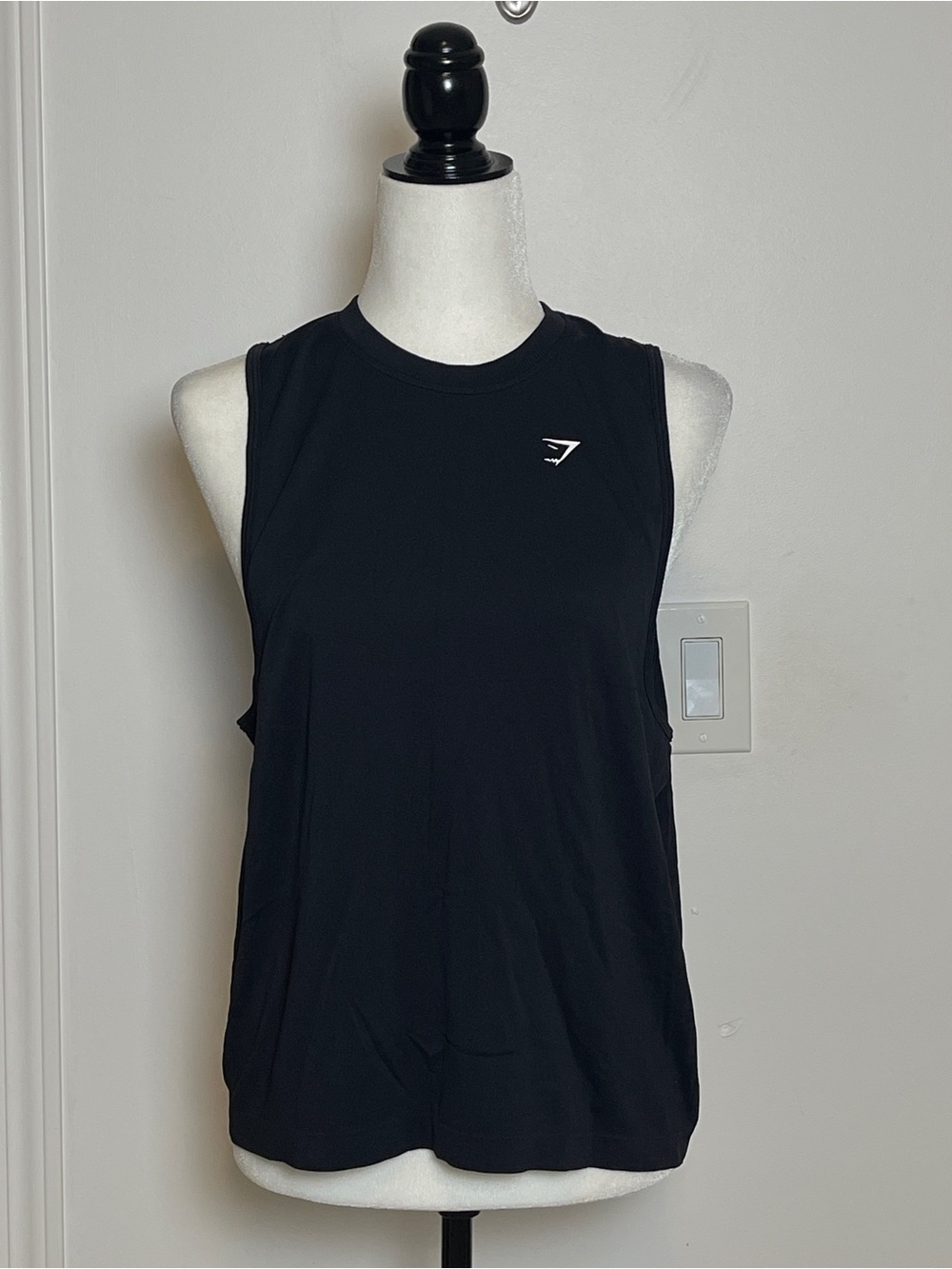Gymshark Black Sleeveless Athletic Tank medium